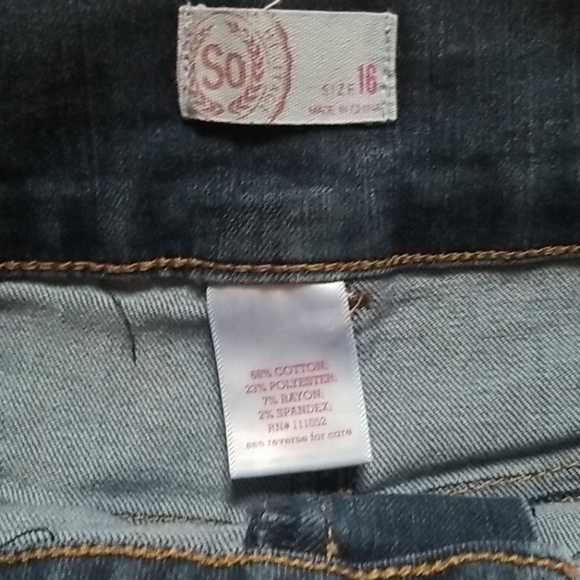 SO Denim jean shorts lot, sz 16 & L, EUC - Picture 8 of 11